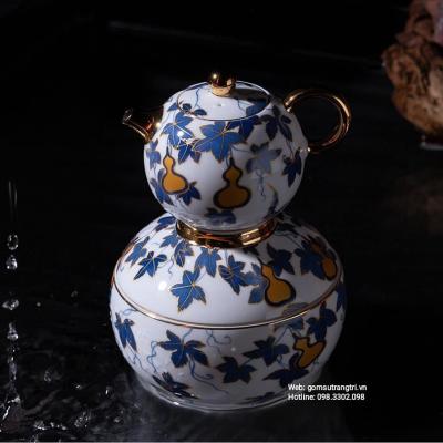 BỘ ẤM CHÉN HỒ LÔ VIỀN VÀNG - QUÀ TẶNG CAO CẤP